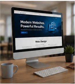 Modern ANJ Design website on desktop