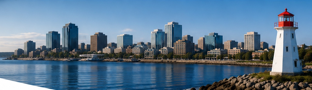 Halifax waterfront and lighthouse